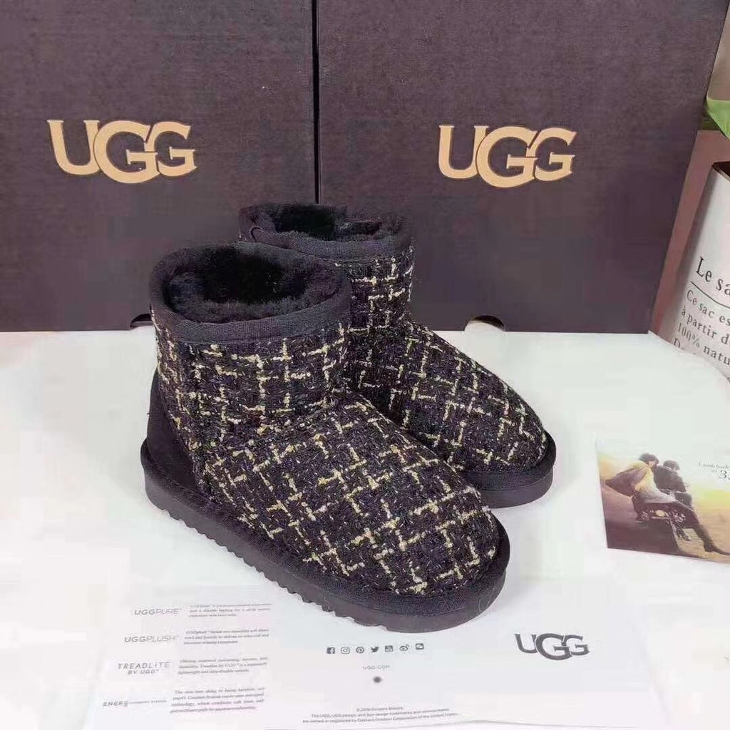 Kids' Chic Black Snow Boots - Style 5854