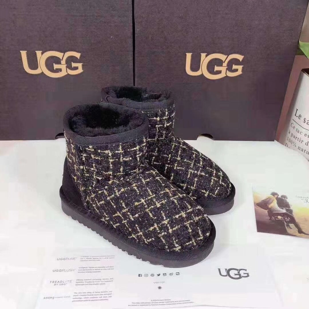 Kids' Chic Black Snow Boots - Style 5854