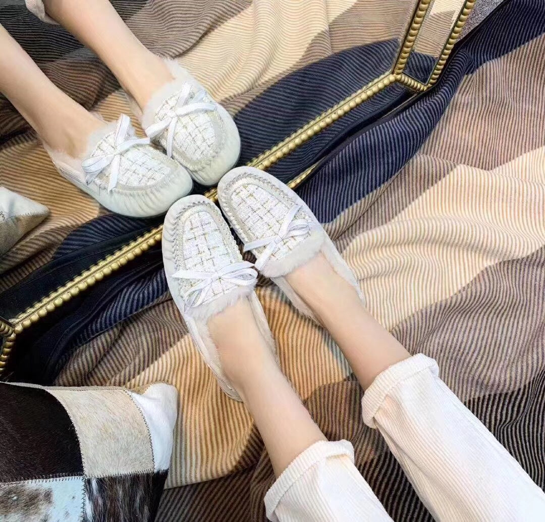 Pearl White Chic Loafers - Style 5623