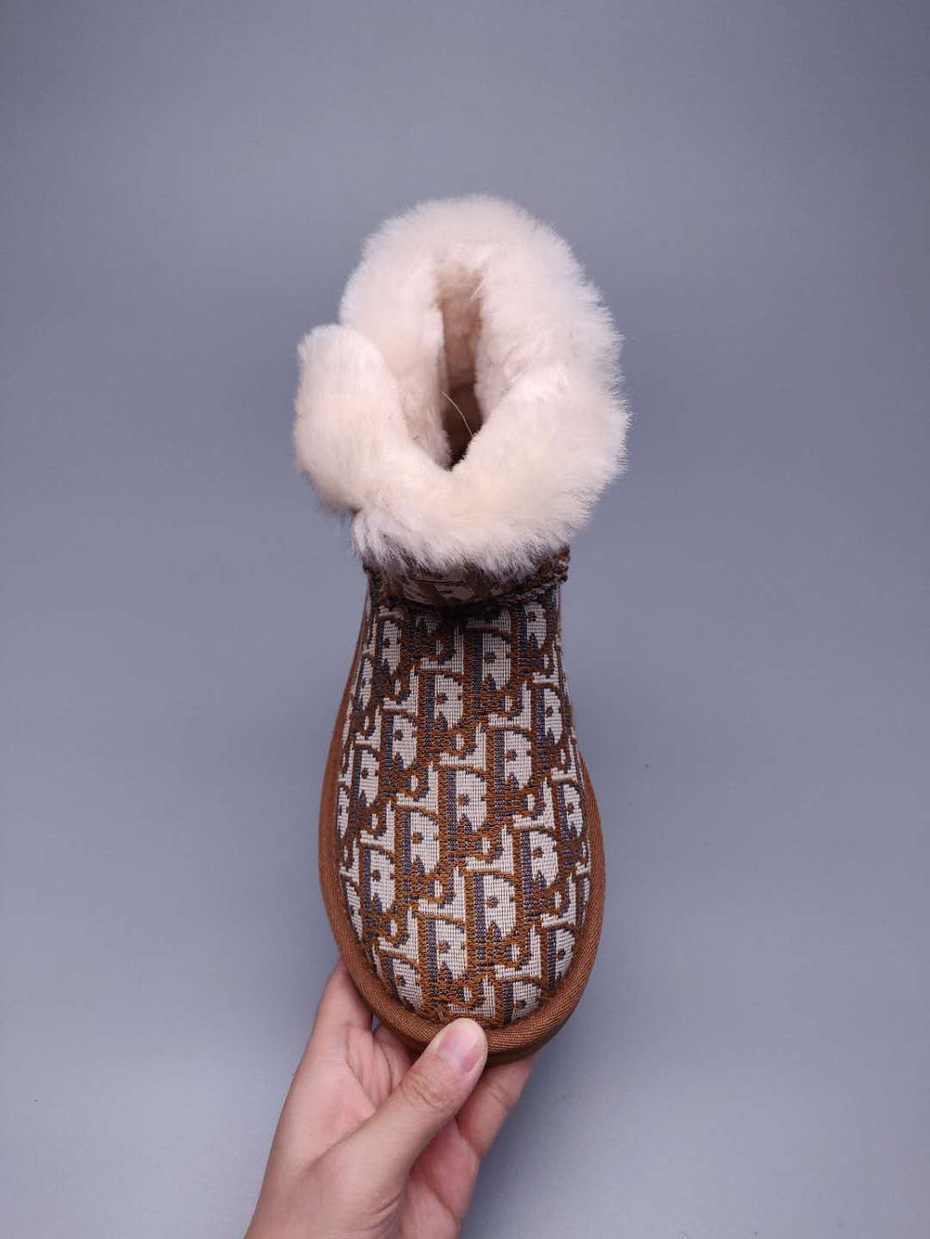 Chestnut Fabric-Textured Footwear - Style 6554