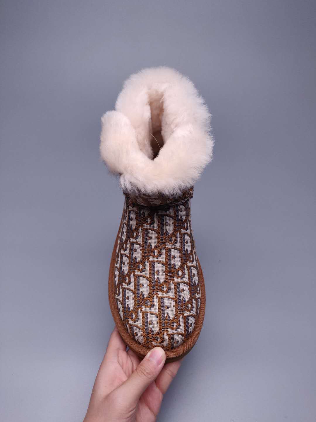 Chestnut Fabric-Textured Footwear - Style 6554