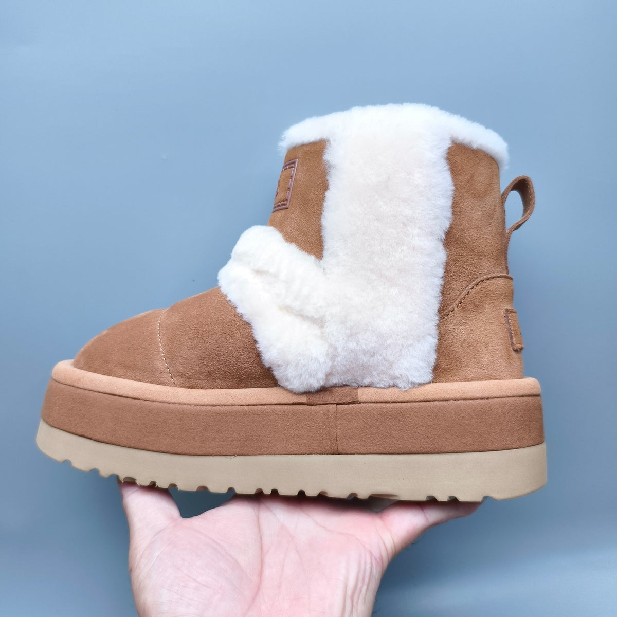 Chestnut Chunky Platform Mid-Top Casual Shoes - Style 3316