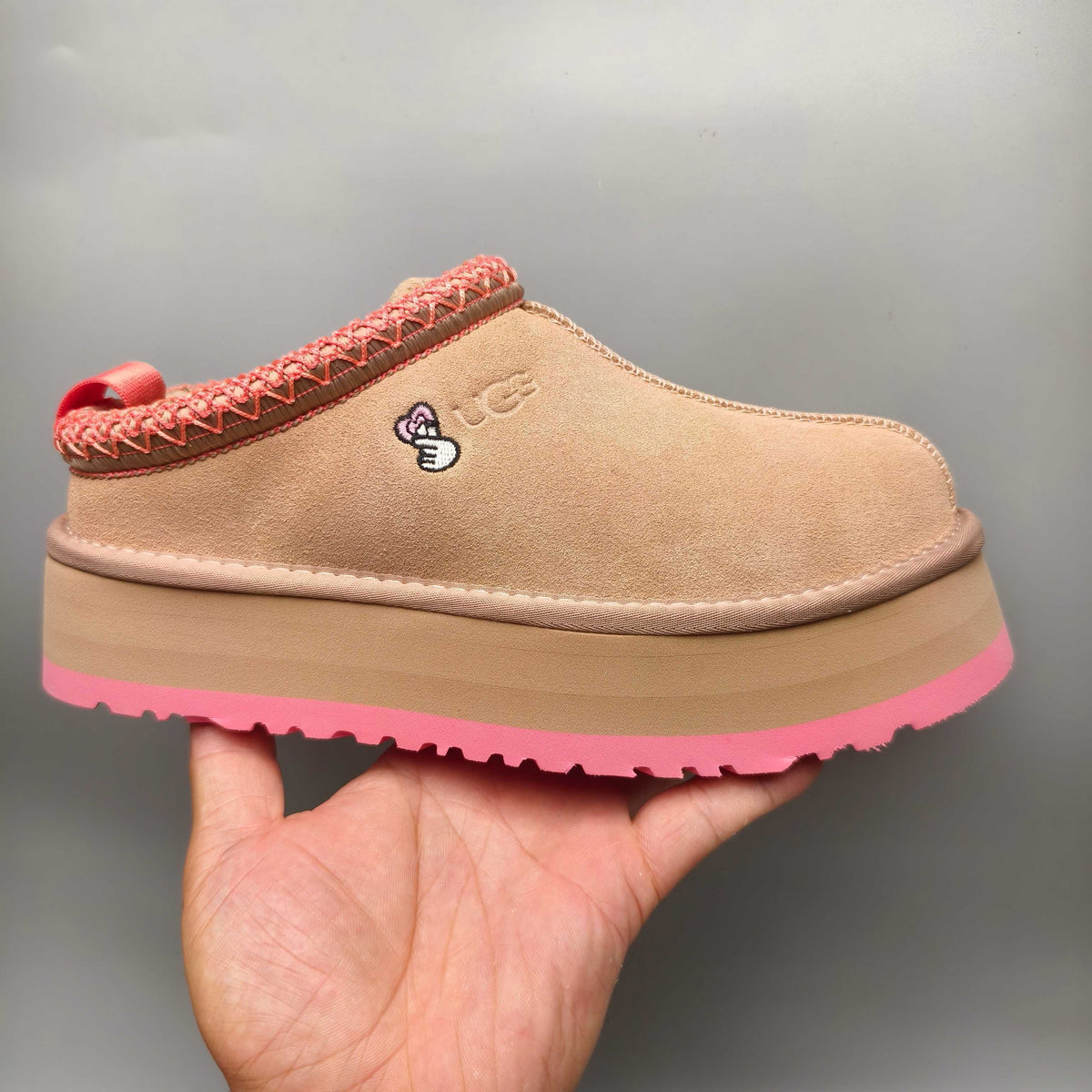 Pink Boho-Inspired Platform Casual Shoes - Style 2553 / 2130