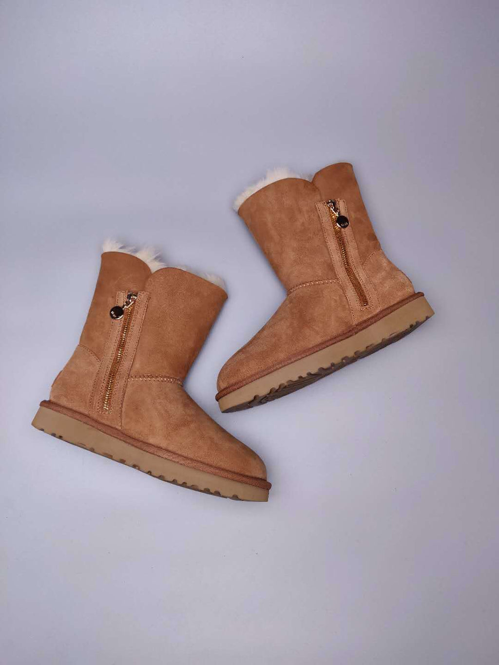 Chestnut Side-Zip Mid-Calf Boots - Style 2480