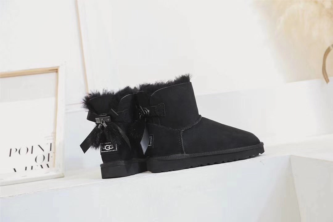 Classic Black Three-Way Snow Boots - Style 6503