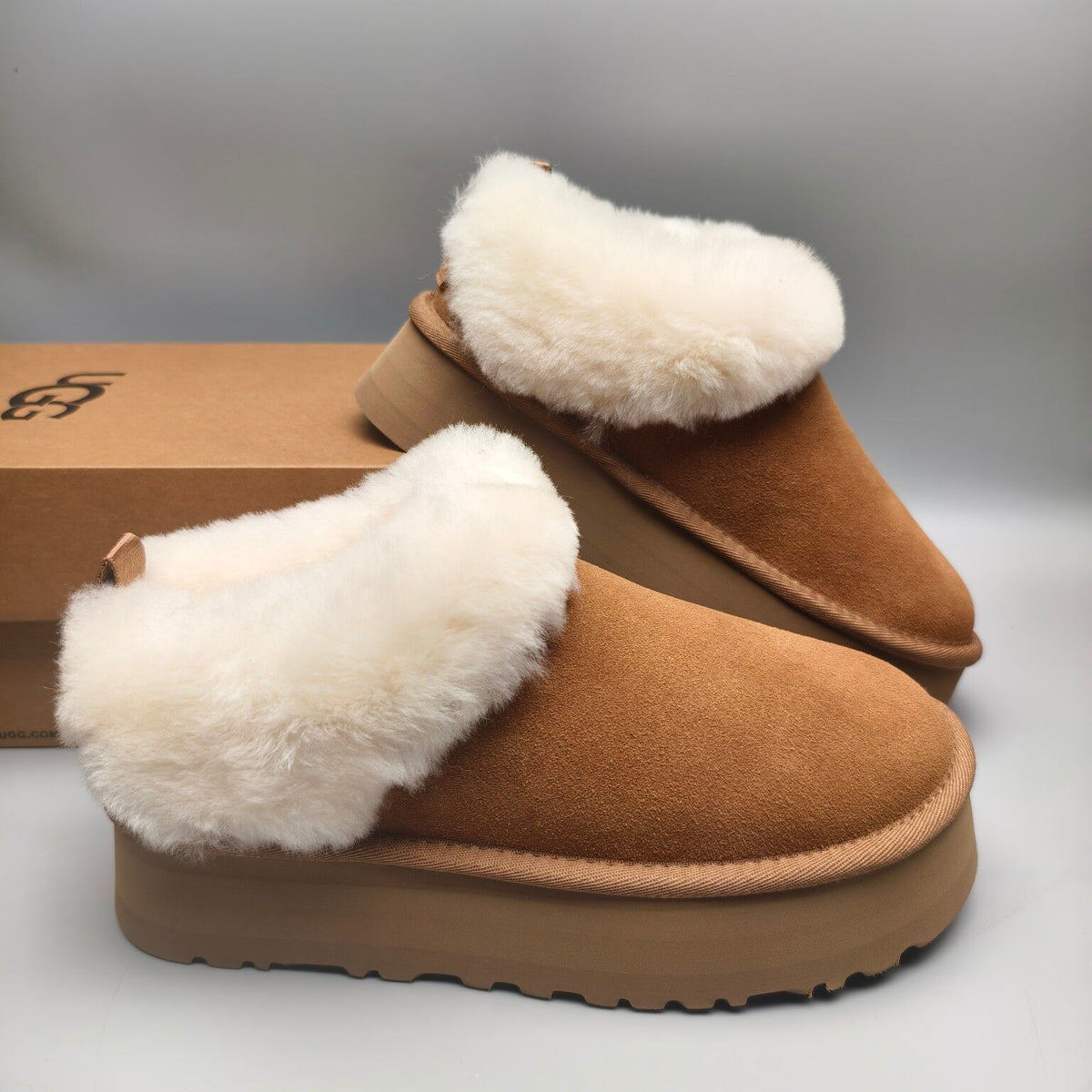 Chestnut Platform Slip-On Shoes - Style 1393
