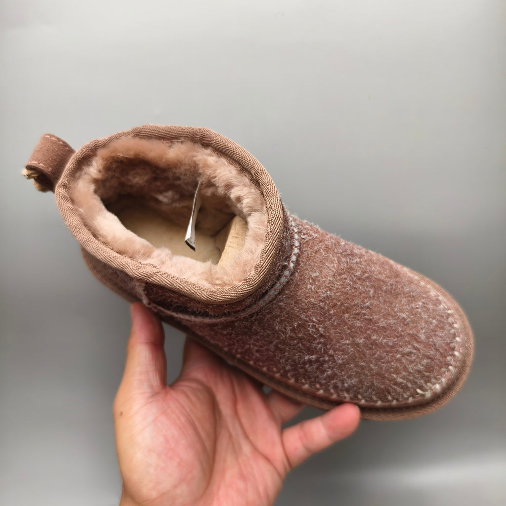 Brown Suede-Finish Back-Strap Shoes - Style 1538
