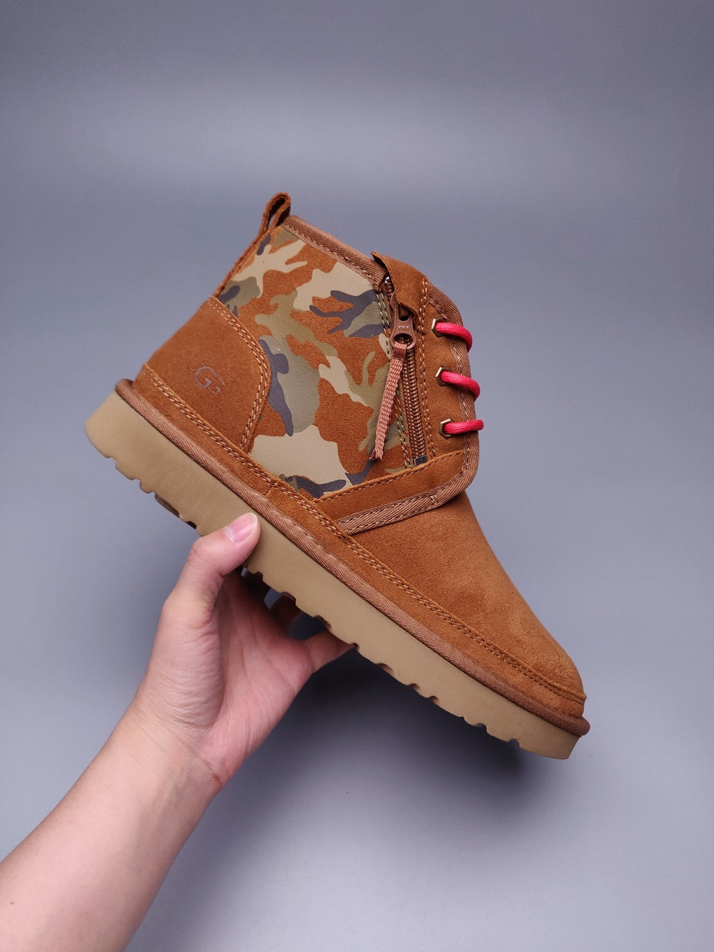 Men's Chestnut Colorblock Camo Casual Shoes - Style 4193