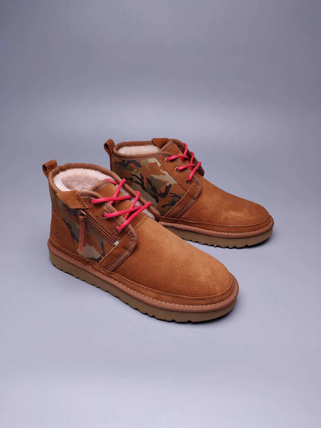 Men's Chestnut Colorblock Camo Casual Shoes - Style 4193