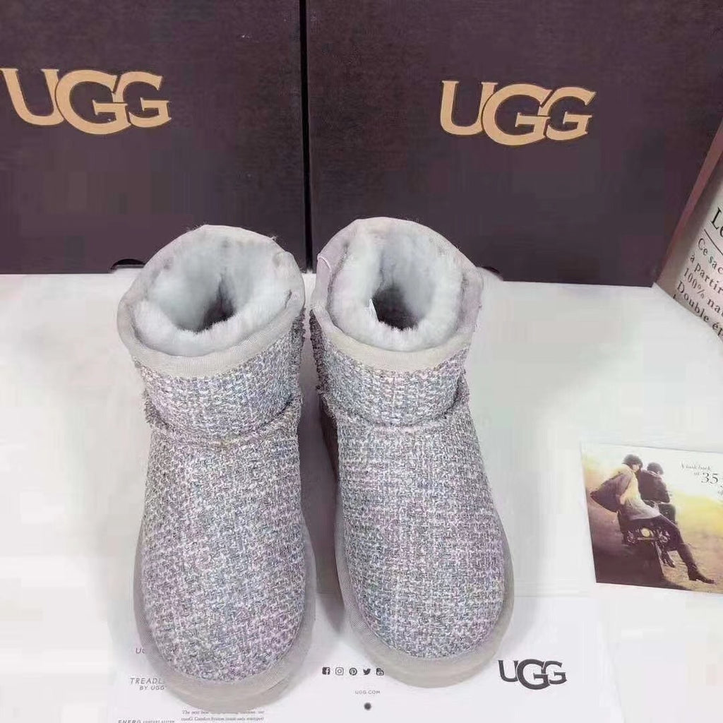 Kids' Chic Gray Snow Boots - Style 5854