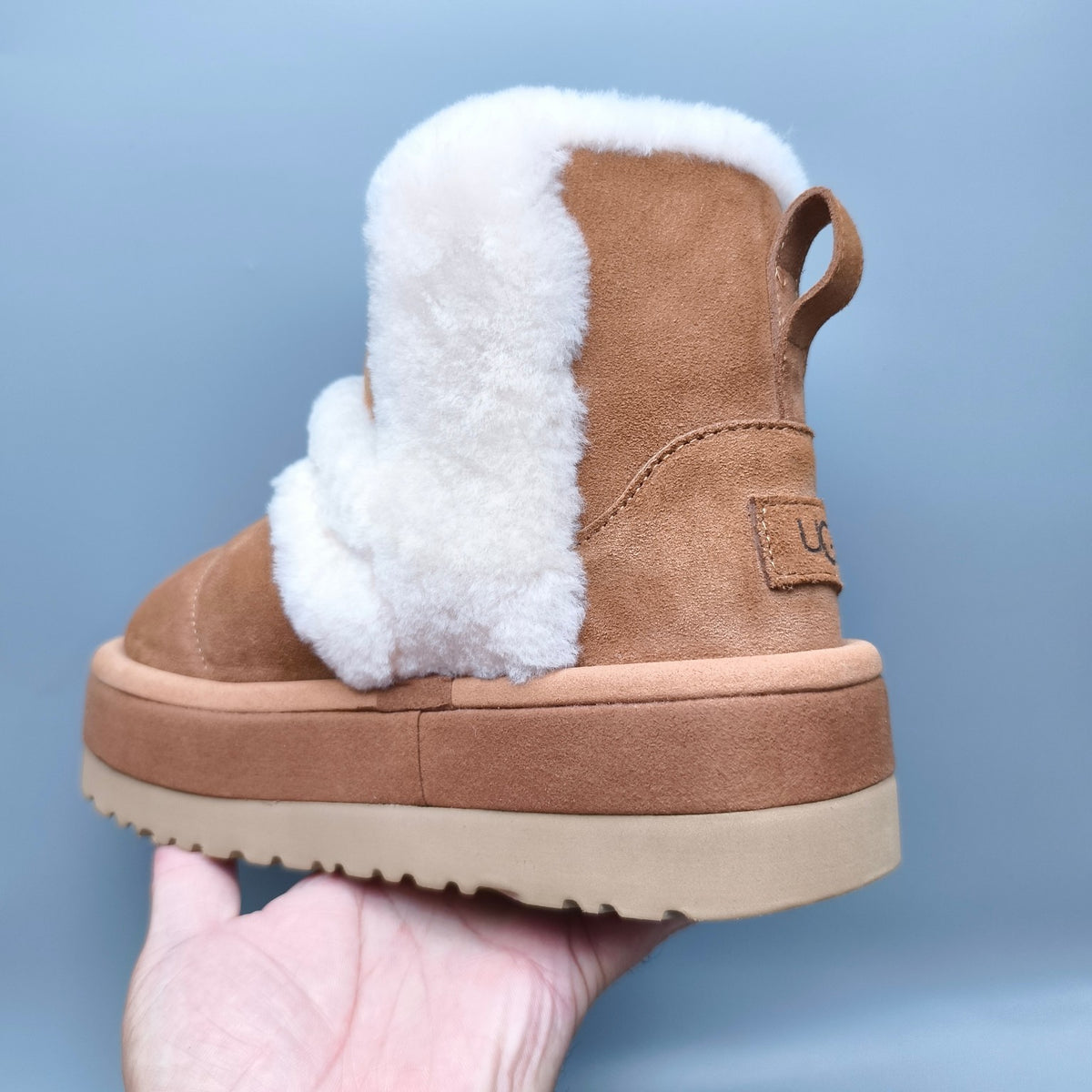 Chestnut Chunky Platform Mid-Top Casual Shoes - Style 3316