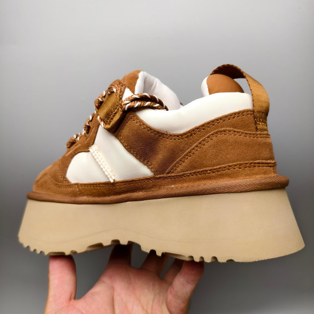 Chestnut Chunky Platform Lace-Up Sneakers - Style 1541