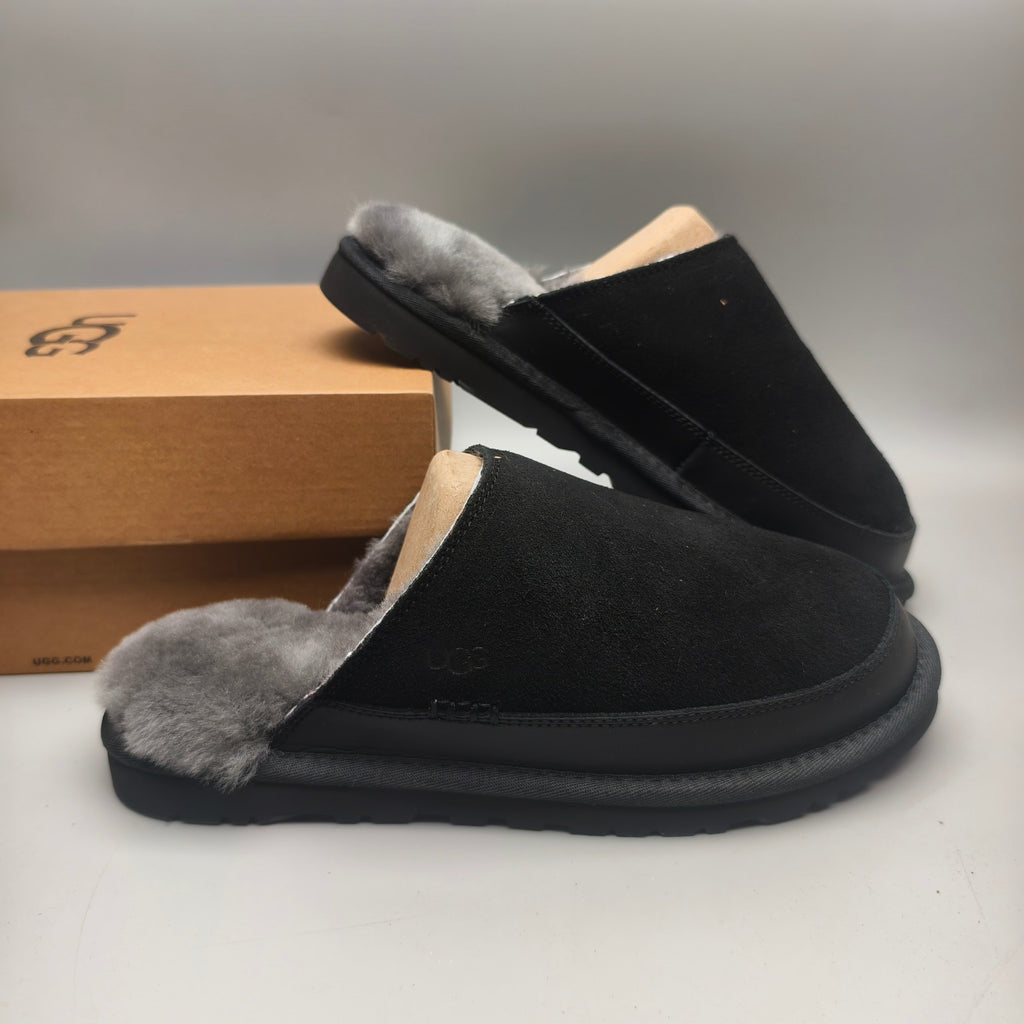 Men's Black Ultralight Fluffy Casual Slippers - Style 4585