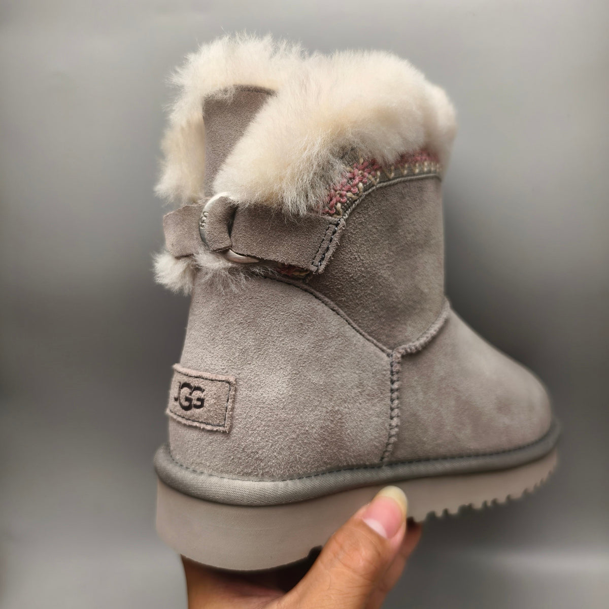 Gray Boho Back-Strap Casual Shoes - Style 4517