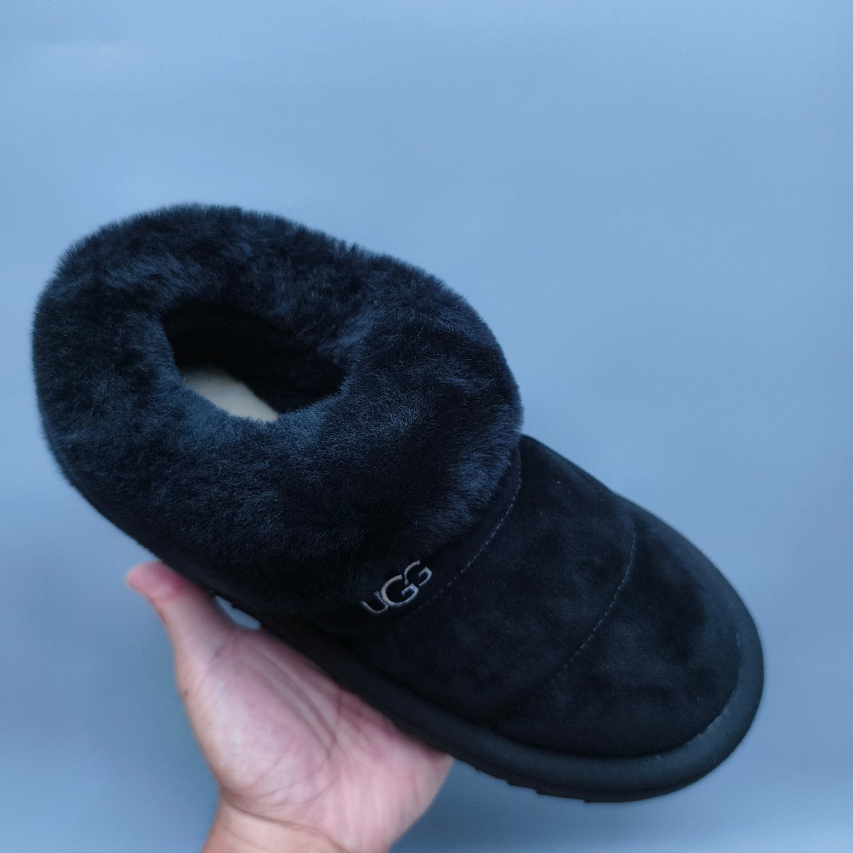 Black Platform Slip-On Casual Shoes - Style 6390