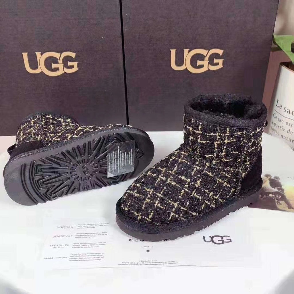 Kids' Chic Black Snow Boots - Style 5854
