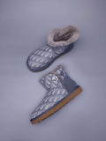 Gray Fabric-Textured Footwear - Style 6554
