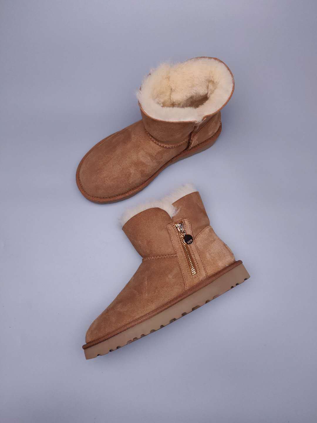Chestnut Side-Zip Ankle Boots - Style 2481