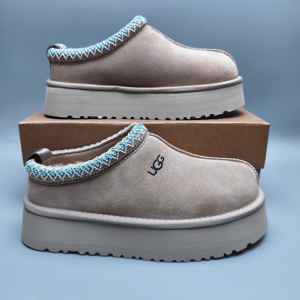 Beige Boho-Inspired Platform Casual Shoes - Style 2553 / 2130