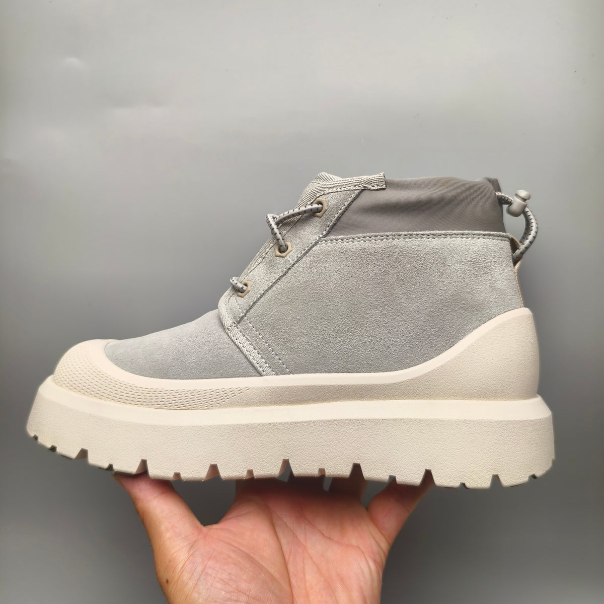 Light Gray High-Top Casual Shoes - Style 3991