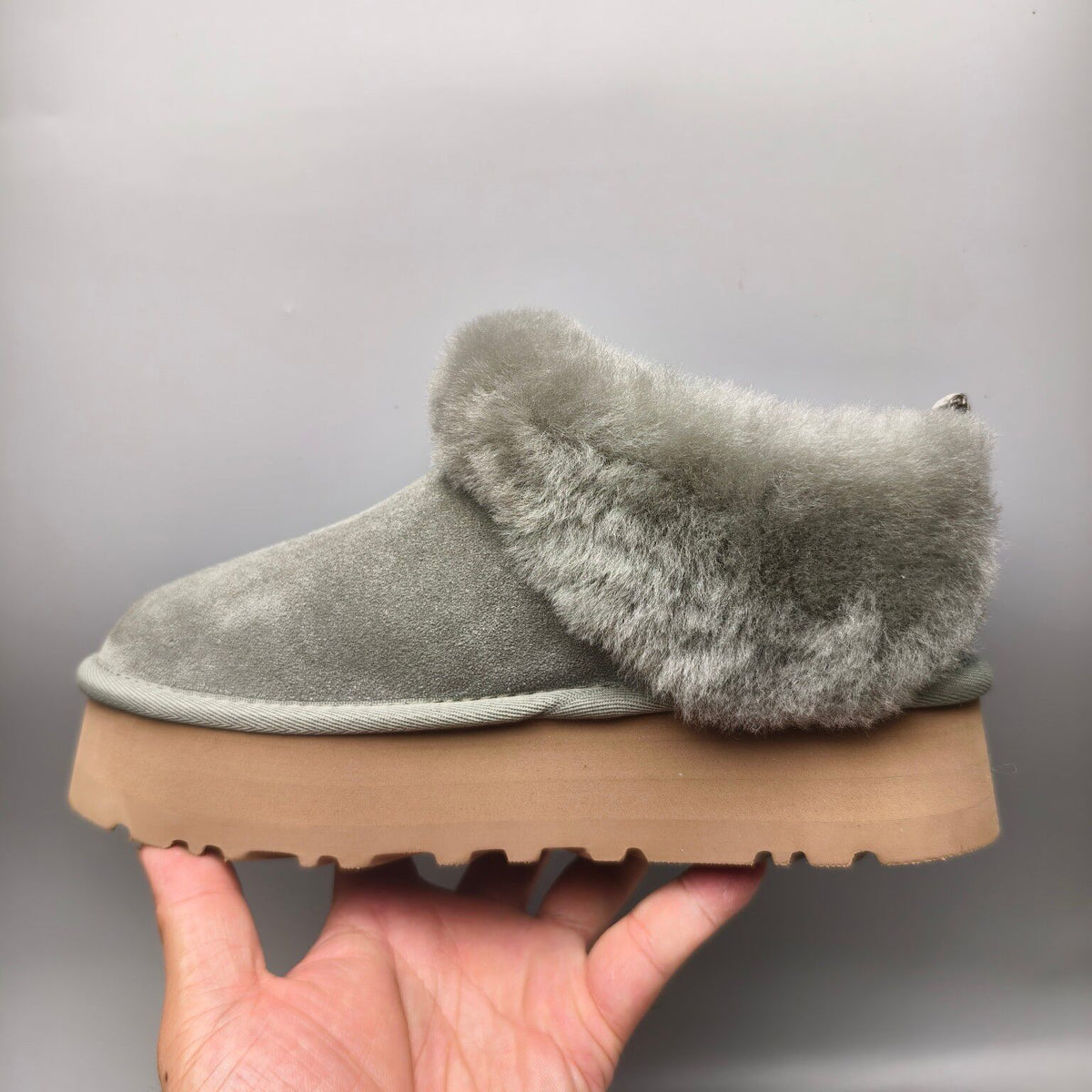Green Platform Slip-On Shoes - Style 1393