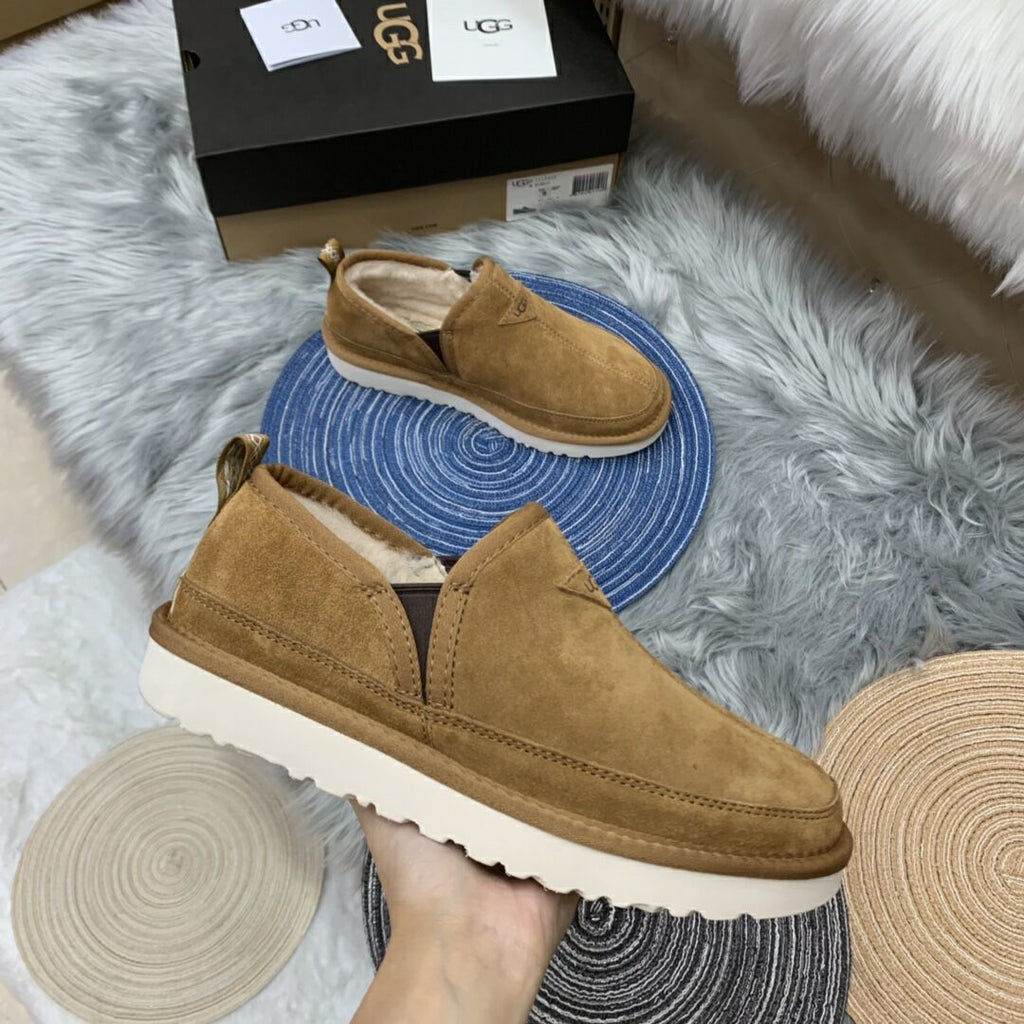 Men's Chestnut Slip-On Low-Top Casual Shoes - Style 3455