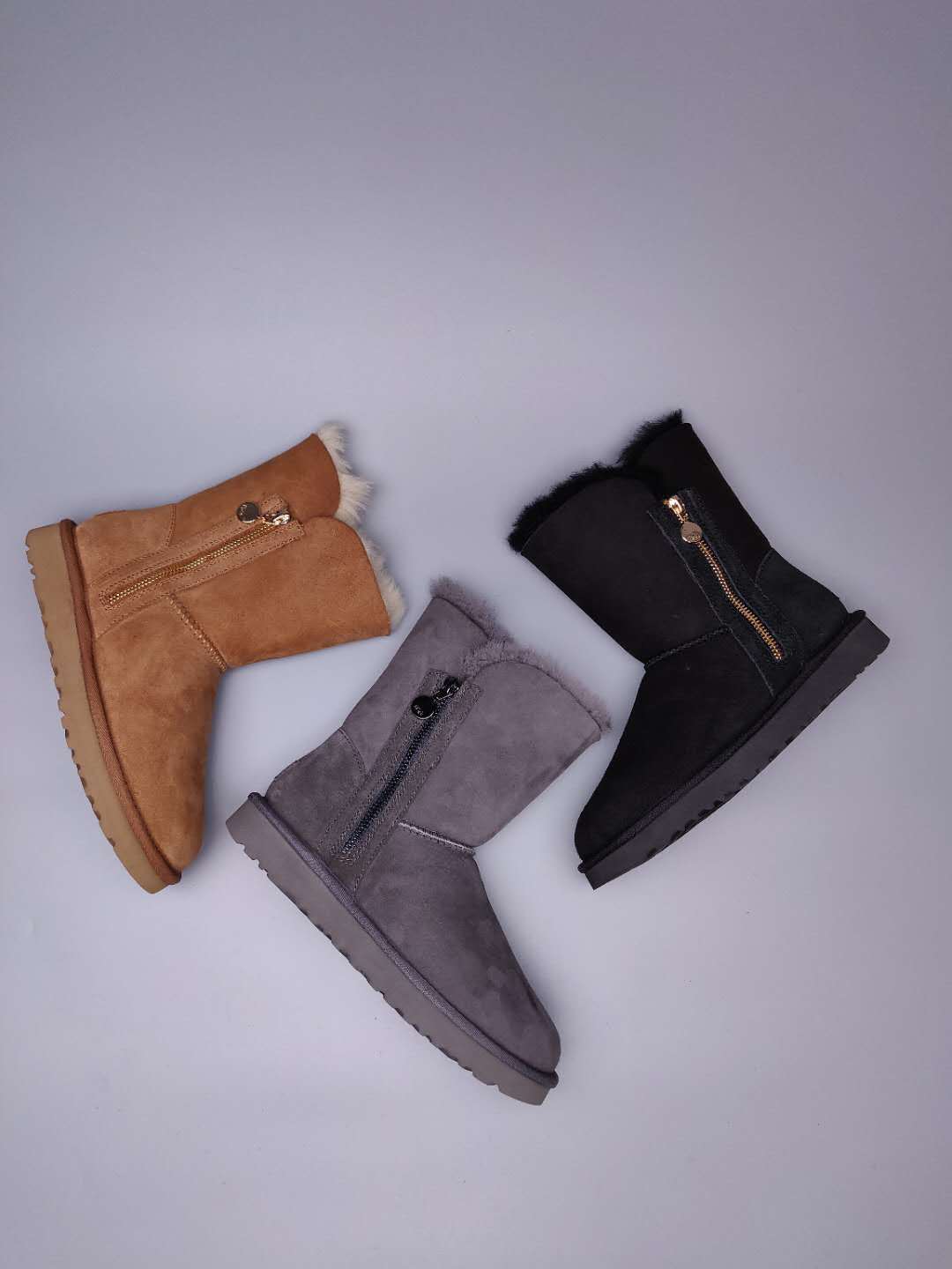 Chestnut Side-Zip Mid-Calf Boots - Style 2480