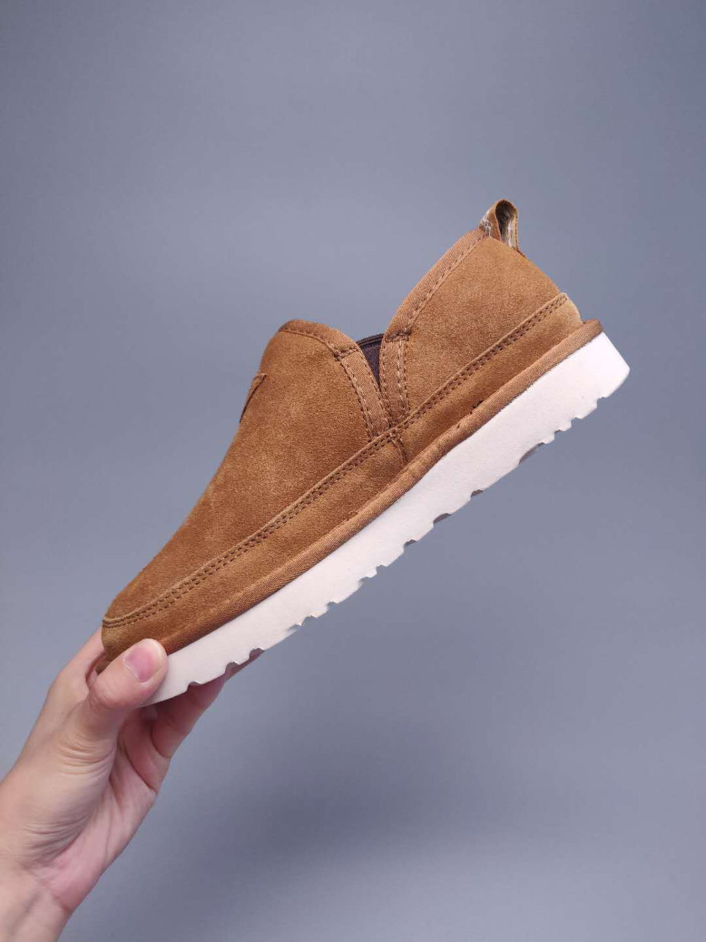Men's Chestnut Slip-On Low-Top Casual Shoes - Style 3455