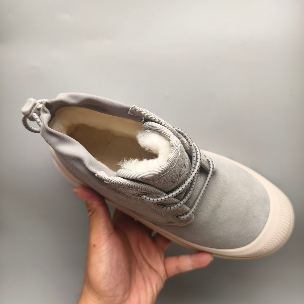 Light Gray High-Top Casual Shoes - Style 3991