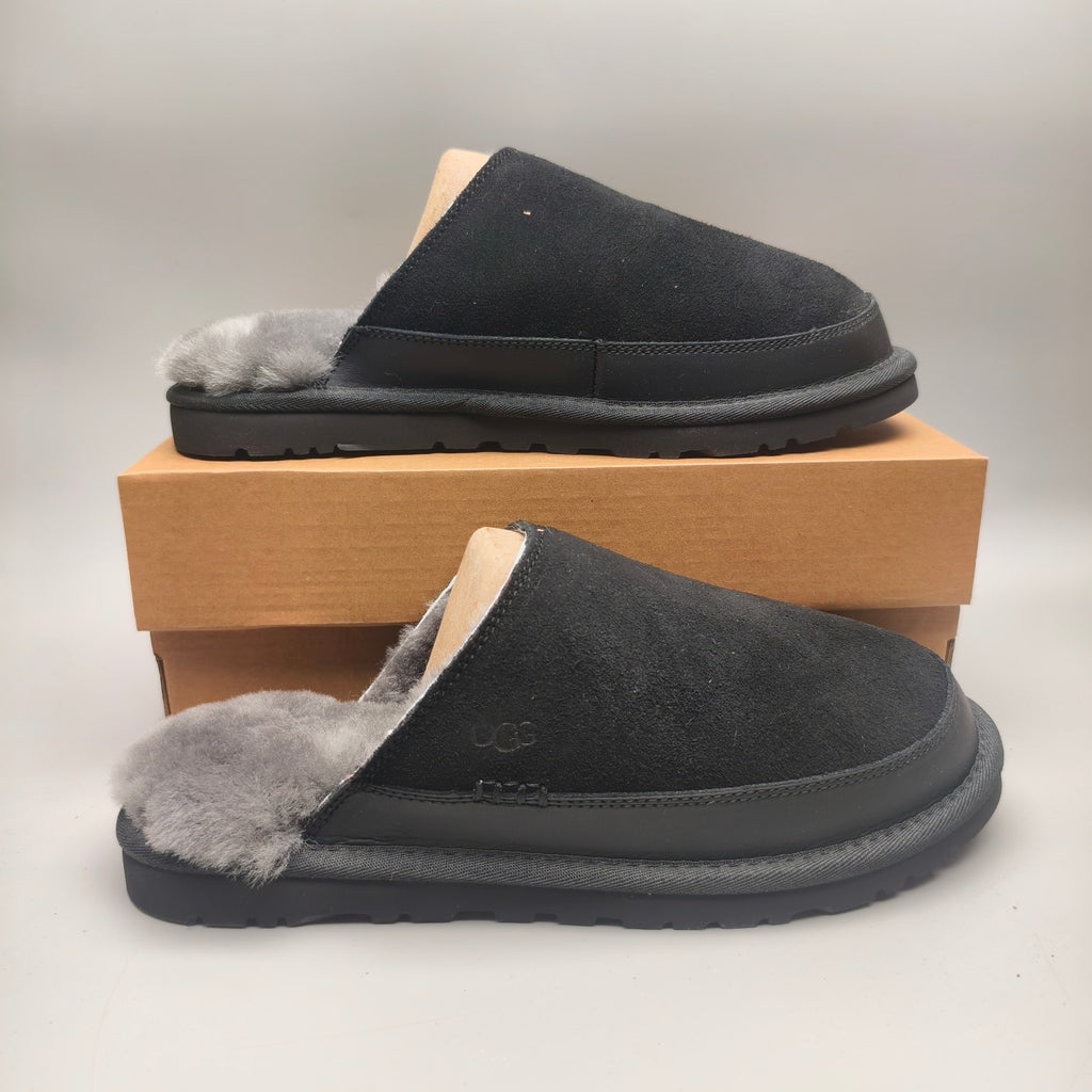 Men's Black Ultralight Fluffy Casual Slippers - Style 4585