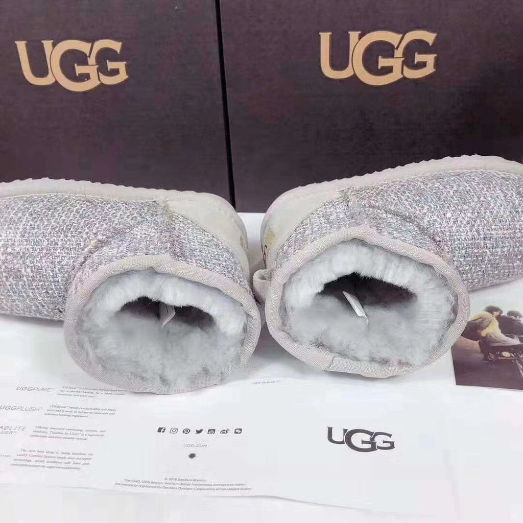 Kids' Chic Gray Snow Boots - Style 5854