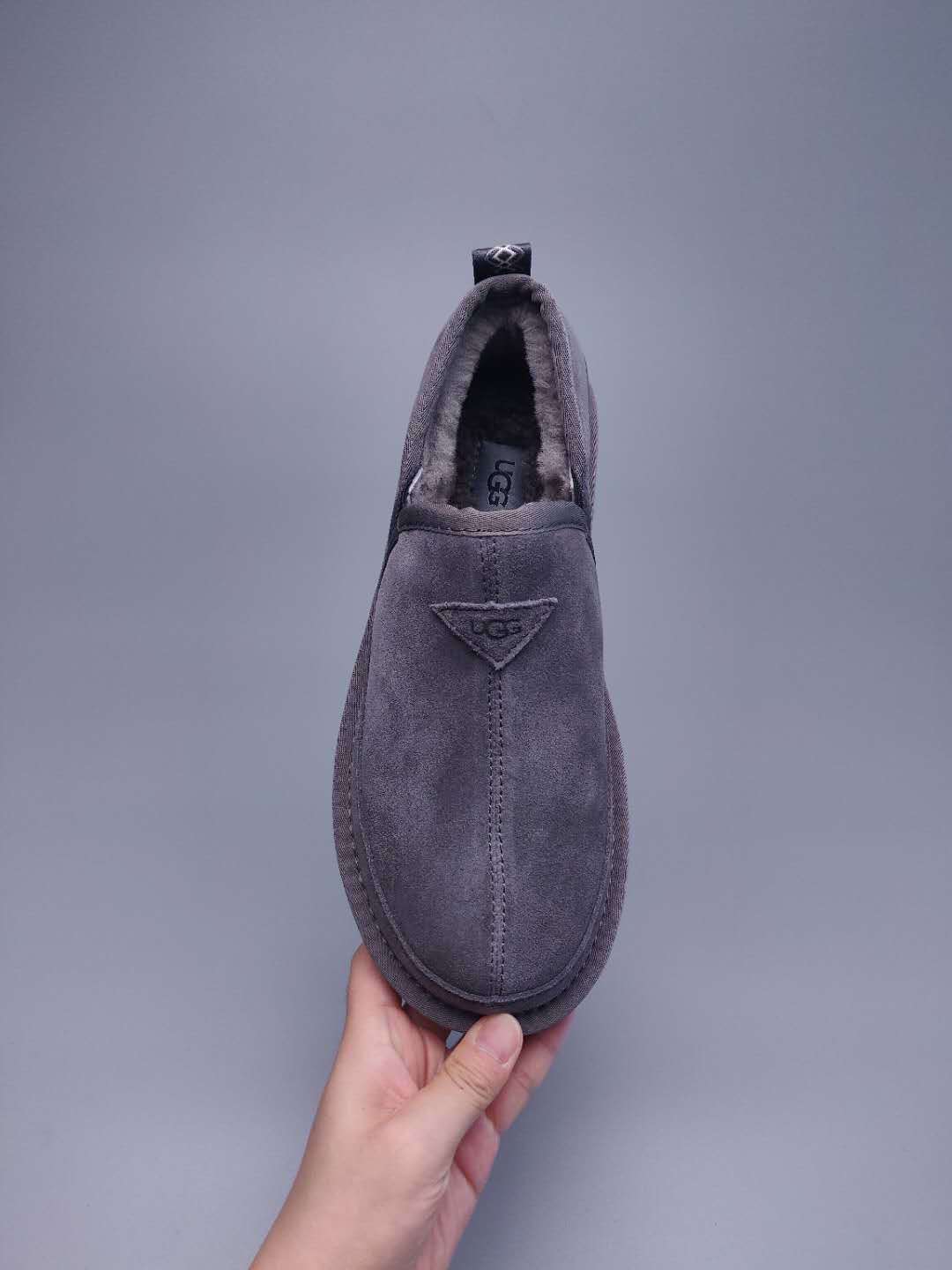Men's Gray Slip-On Low-Top Casual Shoes - Style 3455