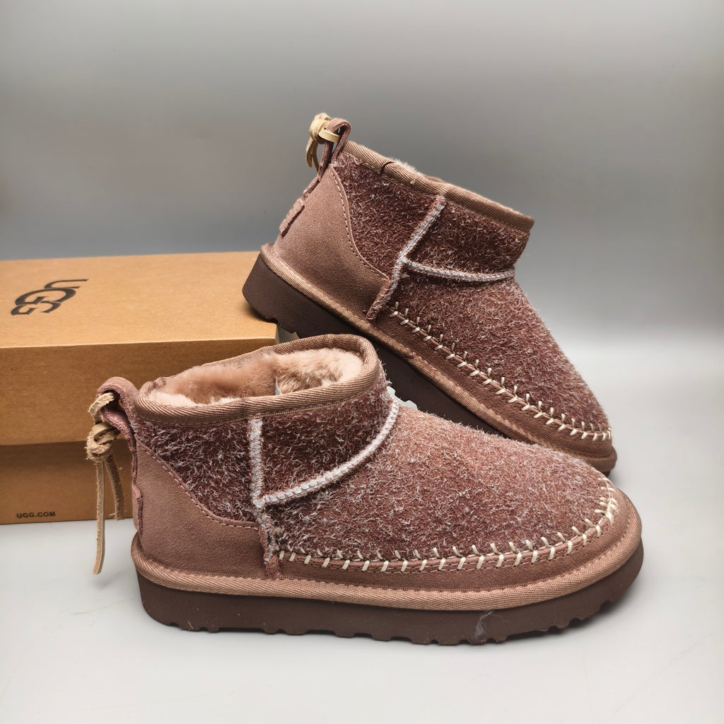 Brown Suede-Finish Back-Strap Shoes - Style 1538