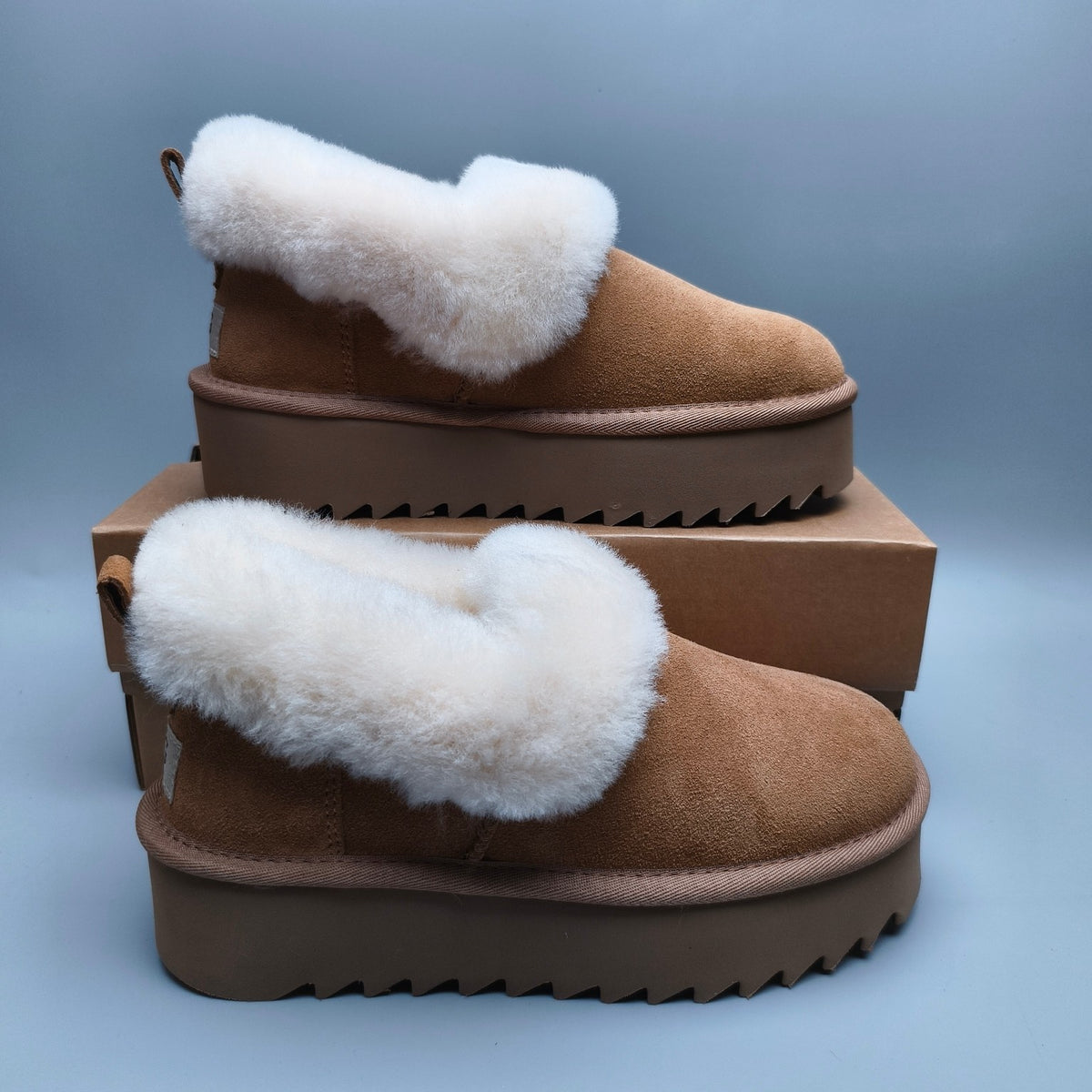 Chestnut Platform Casual Shoes - Style 6733