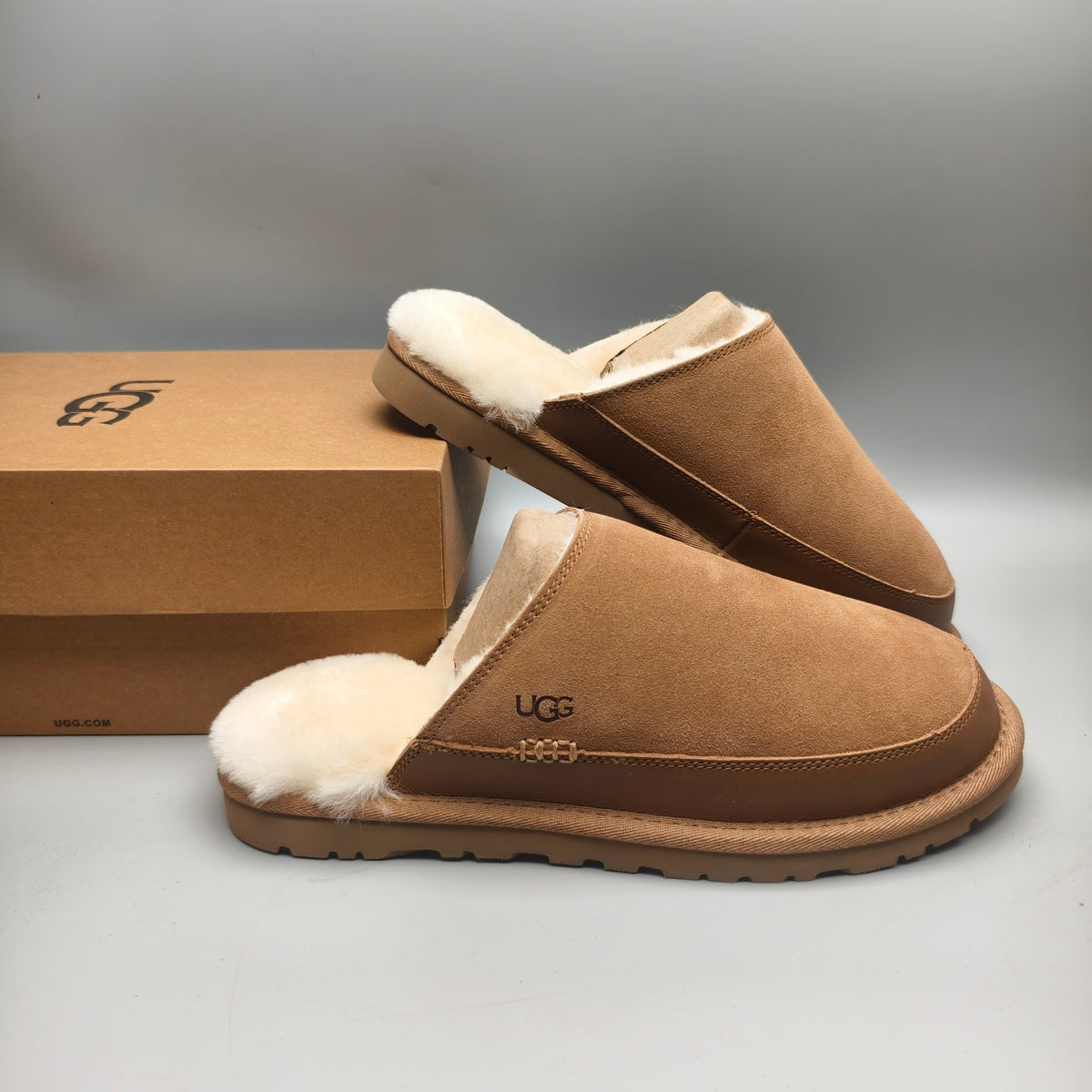 Men's Chestnut Ultralight Fluffy Casual Slippers - Style 4585