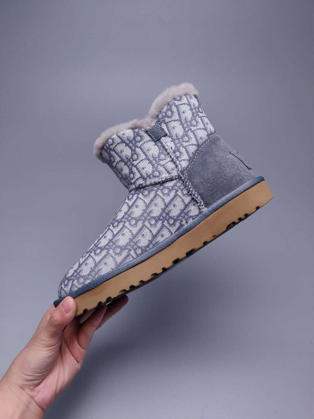 Gray Fabric-Textured Footwear - Style 6554