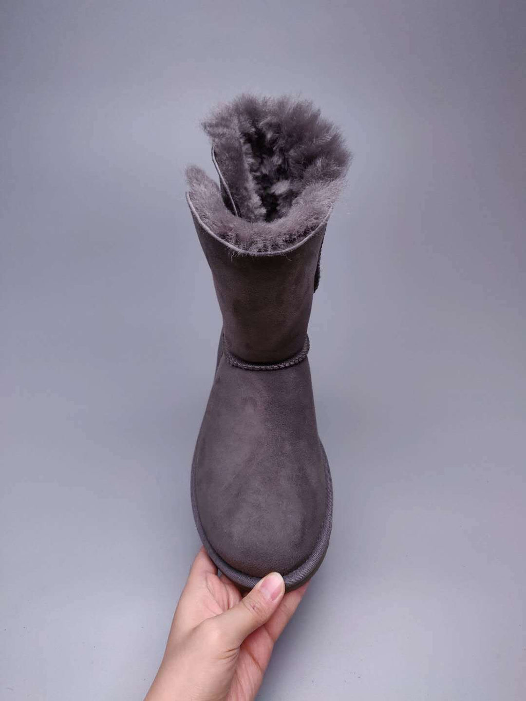 Gray Side-Zip Mid-Calf Boots - Style 2480