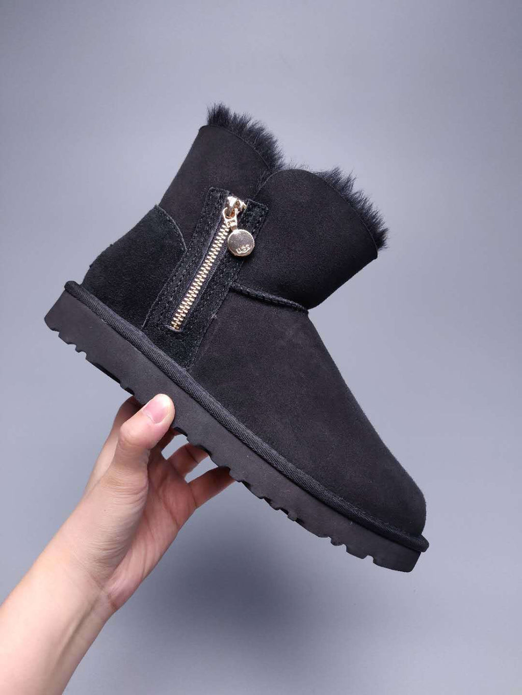 Black Side-Zip Ankle Boots - Style 2481