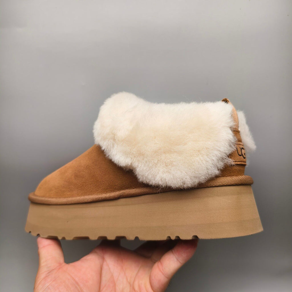Chestnut Platform Slip-On Shoes - Style 1393