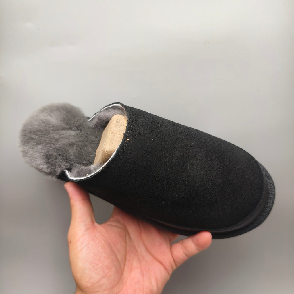 Men's Black Ultralight Fluffy Casual Slippers - Style 4585