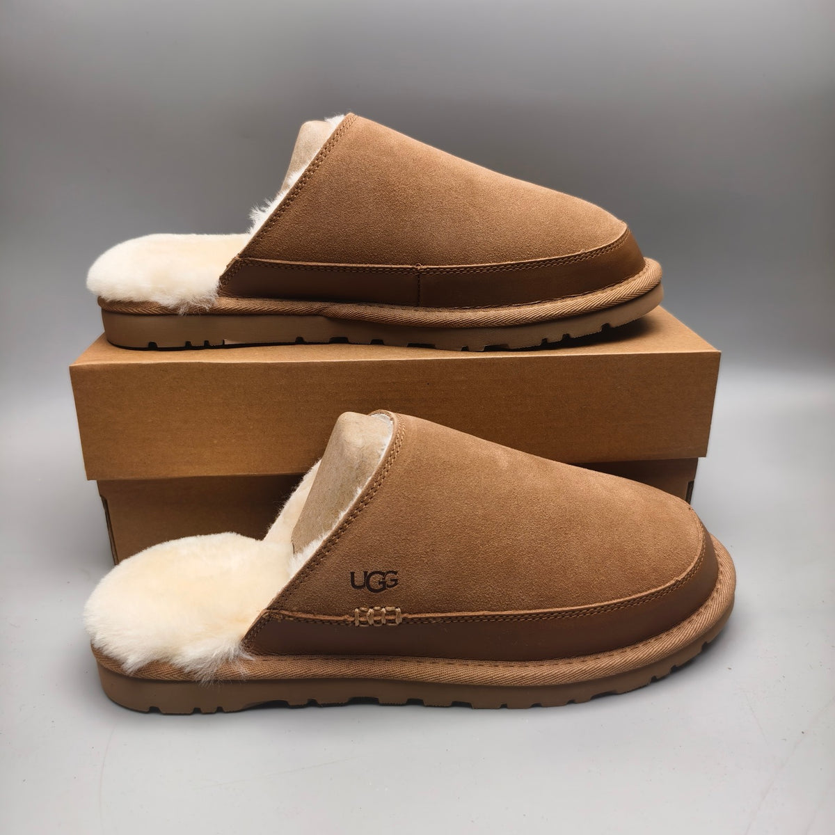 Men's Chestnut Ultralight Fluffy Casual Slippers - Style 4585