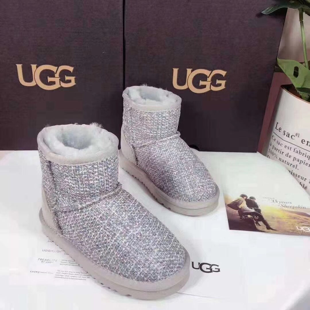 Kids' Chic Gray Snow Boots - Style 5854