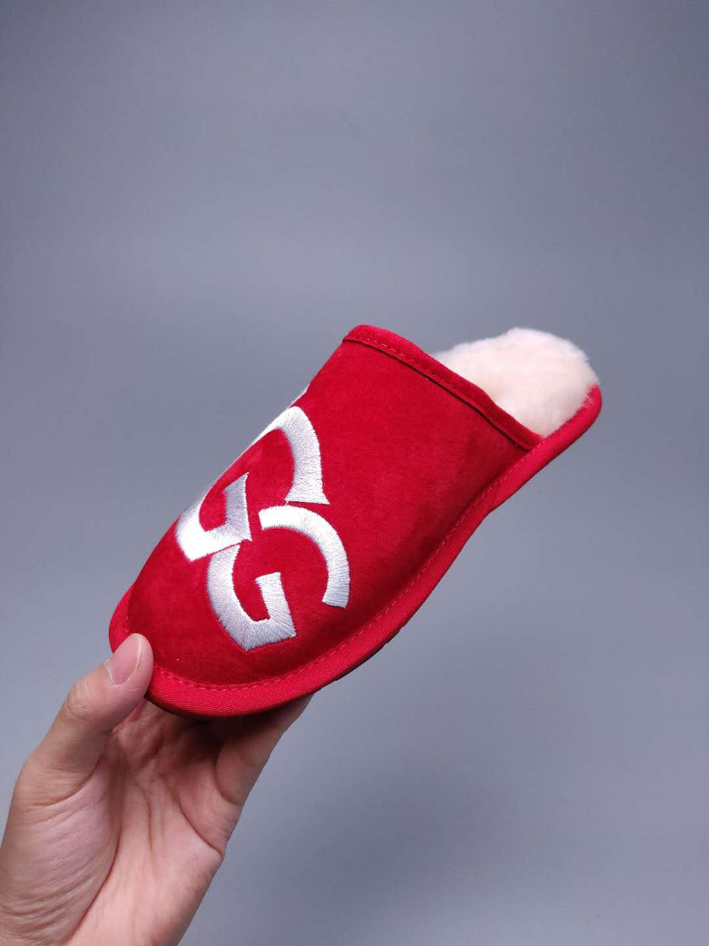 Bright Red Big G Indoor Slippers - Style 2593
