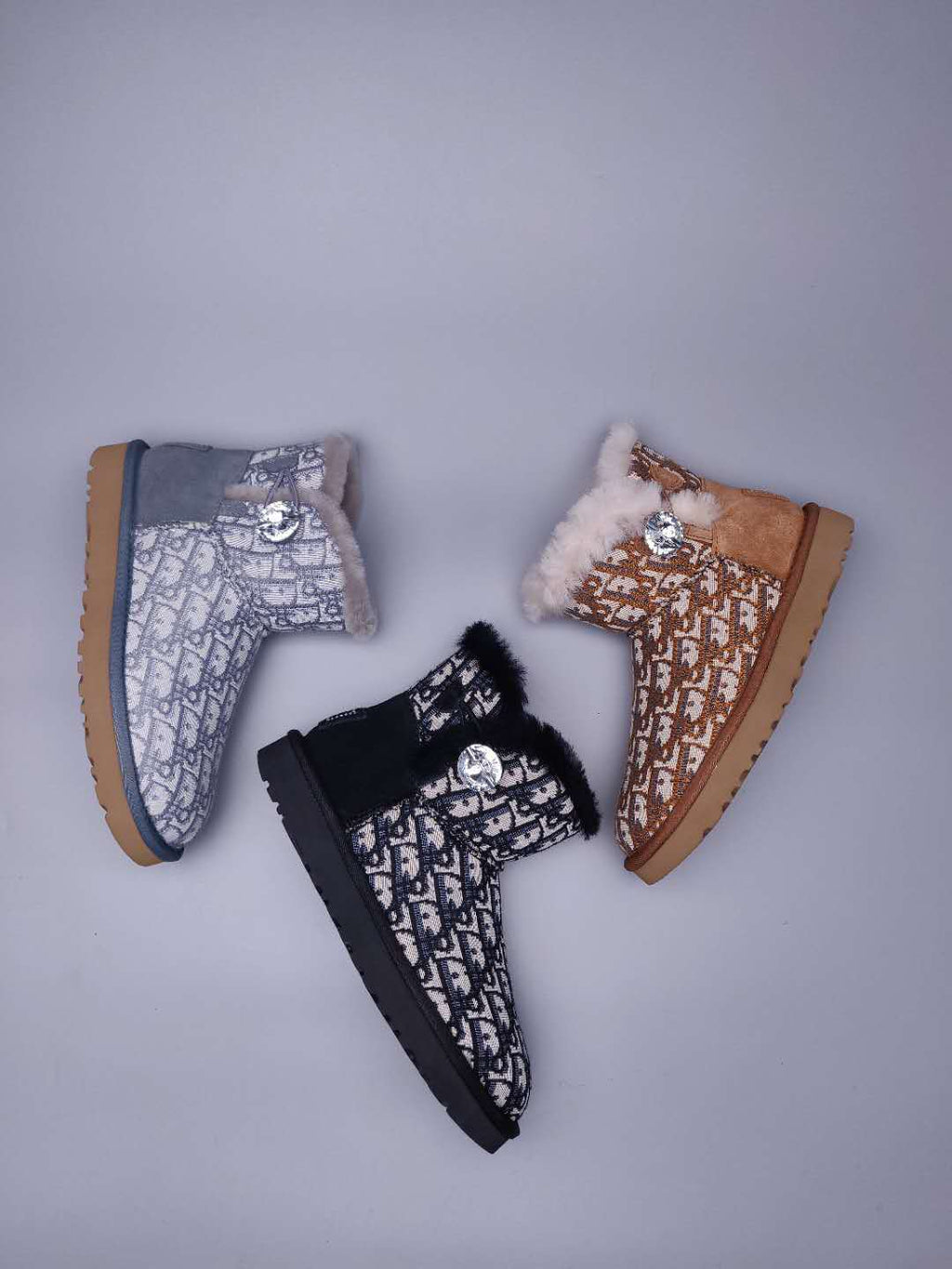 Black Fabric-Textured Footwear - Style 6554