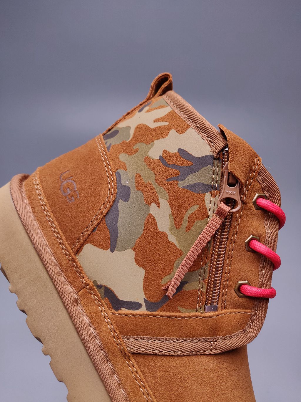 Men's Chestnut Colorblock Camo Casual Shoes - Style 4193