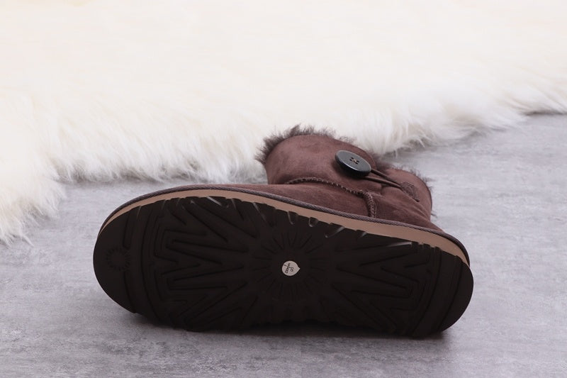 Coffee Brown W Mini Bailey Button II Boots - Style 6422