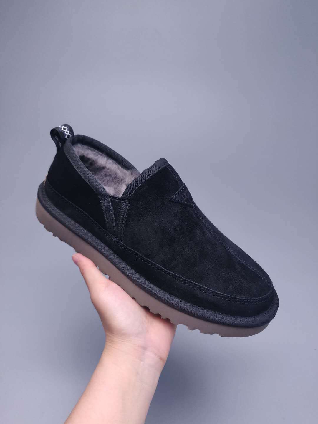 Men's Black Slip-On Low-Top Casual Shoes - Style 3455