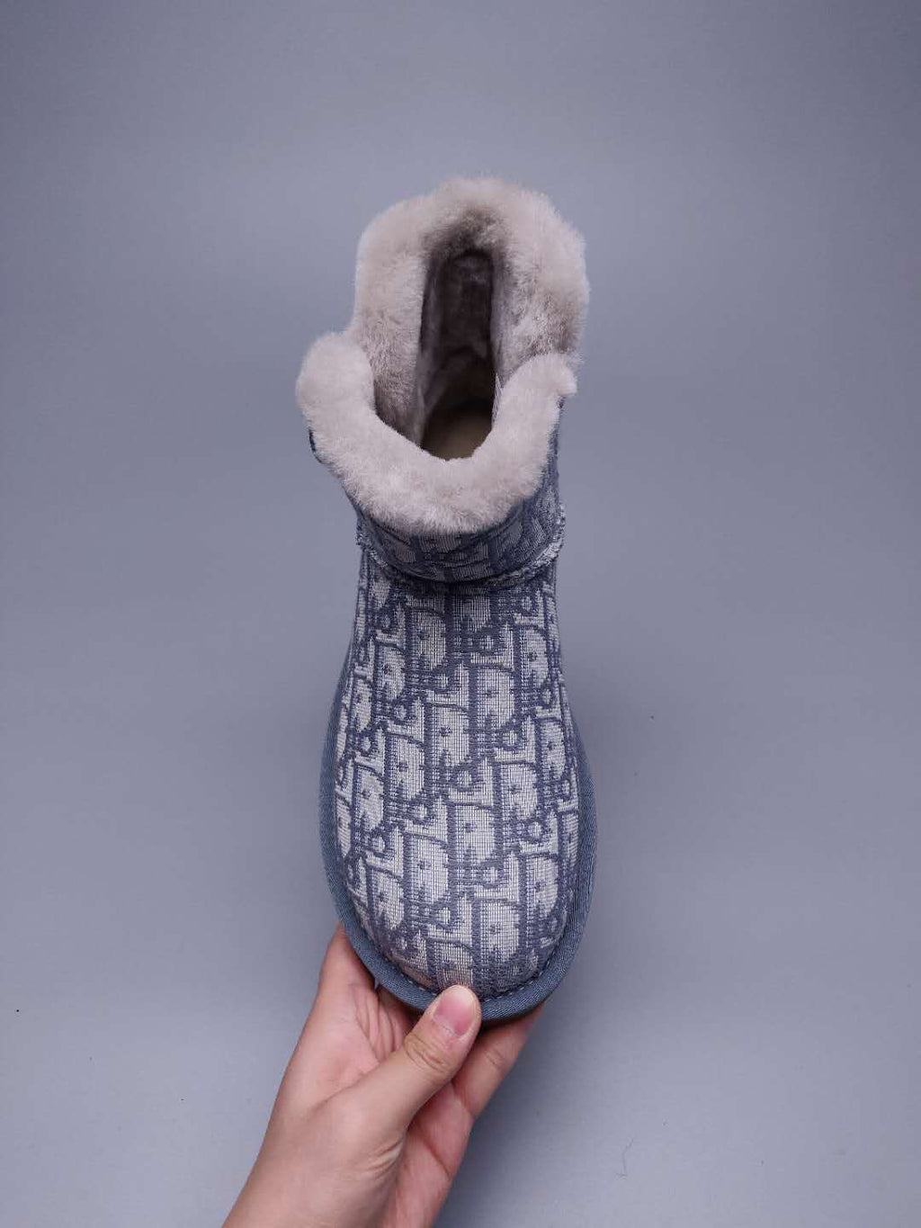 Gray Fabric-Textured Footwear - Style 6554