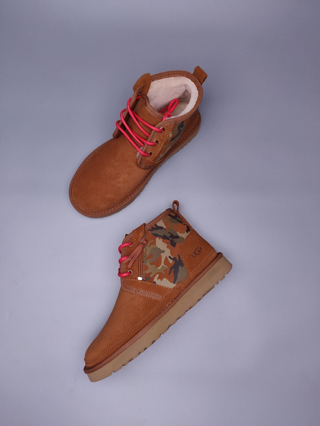 Men's Chestnut Colorblock Camo Casual Shoes - Style 4193