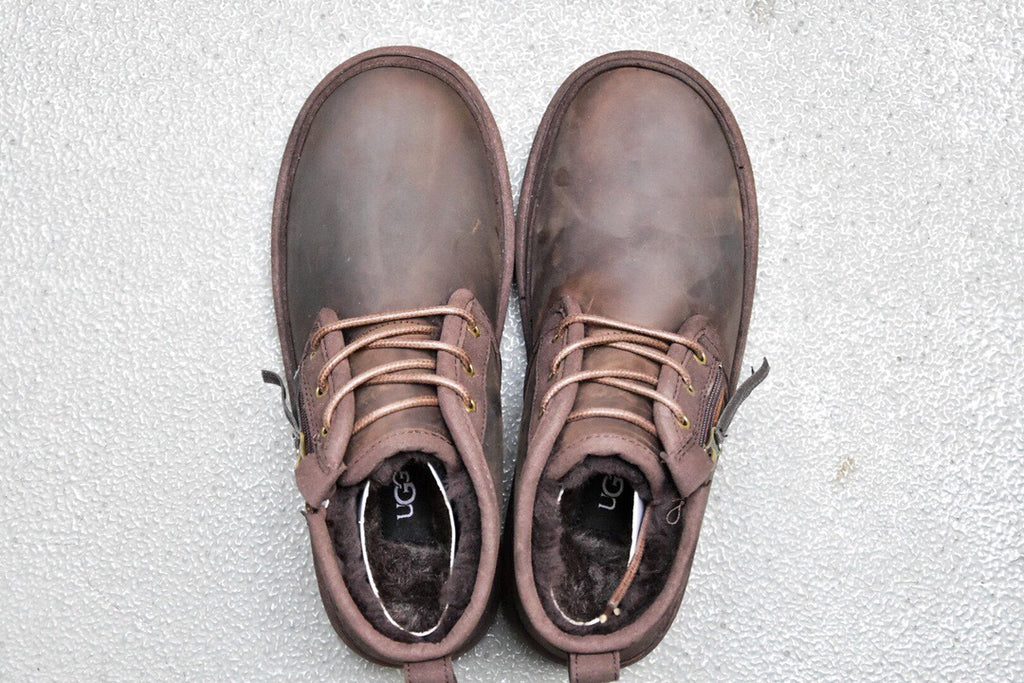 Men's Crazy Horse Leather Zip-Up Casual Shoes - Style 3883